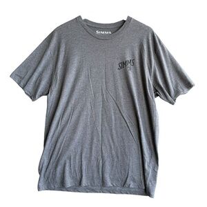 Simms Men's Gray Graphic Print T-Shirt L Short Sleeve Fishing Outdoor